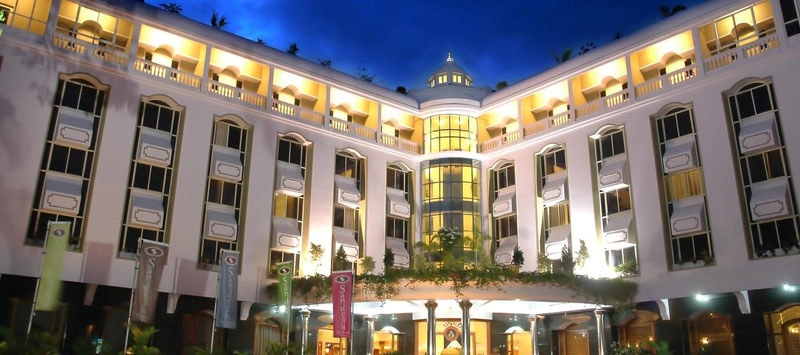 Wedding setup on the lawns at Taj West End Bengaluru