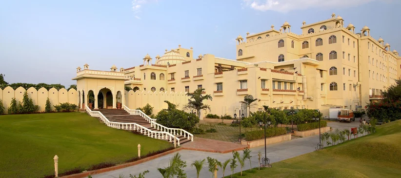 Wedding setup on the lawns at Le Méridien Jaipur Resort & Spa