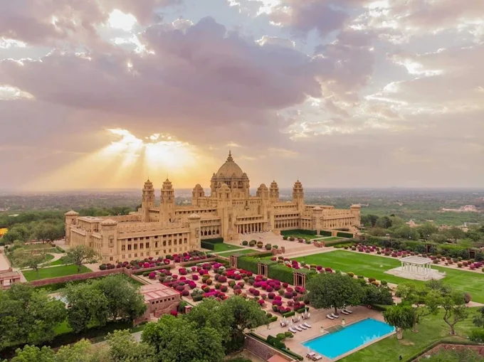 Luxury wedding venue in Jodhpur with majestic palace backdrop and royal decor