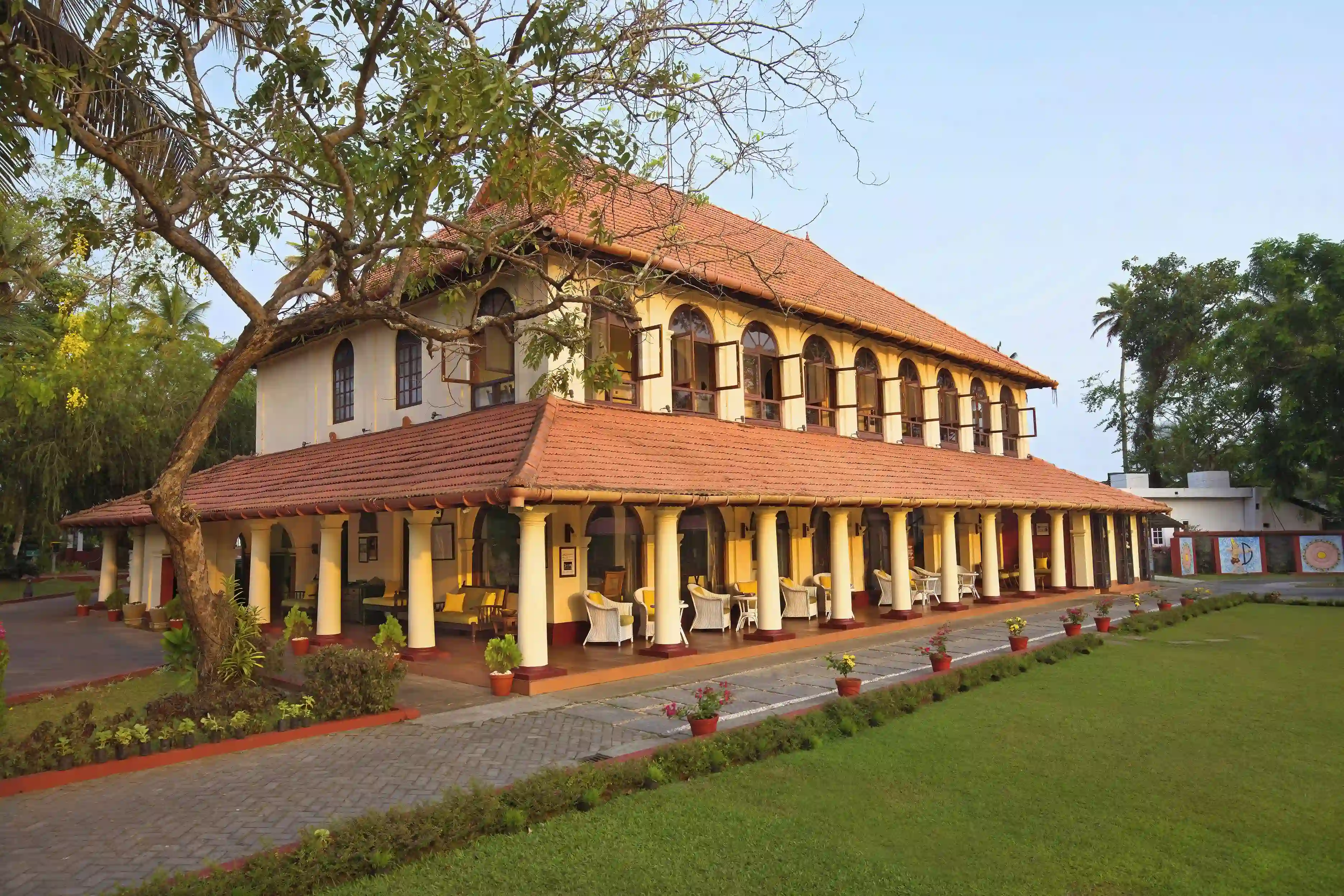 Taj Kumarakom Resort & Spa Kerala heritage bungalow, lagoon and lawns by Vembanad Lake