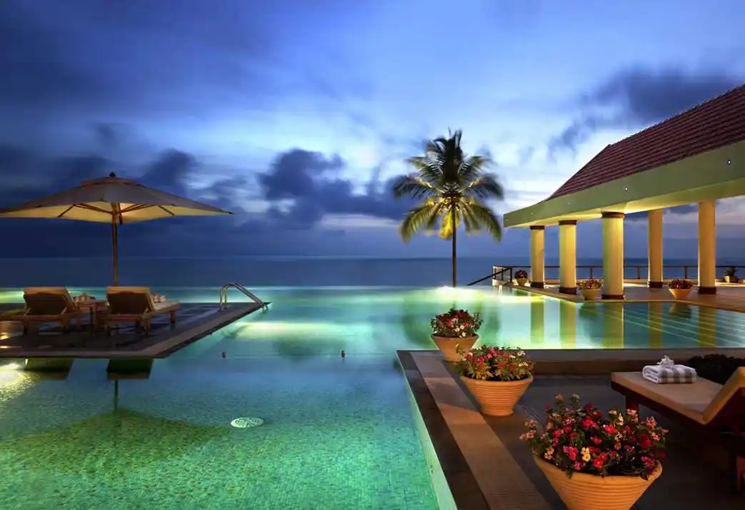 The Leela Kovalam clifftop resort with Arabian Sea views in Kerala